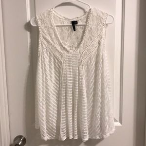 White flowy tank top